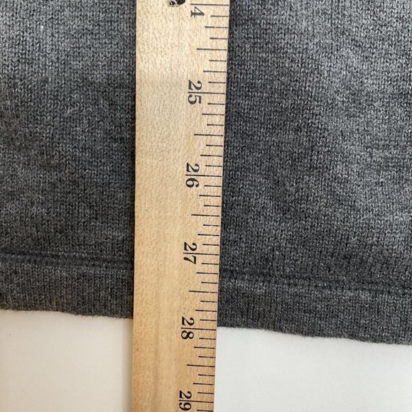 Lucky Brand Sweater Long Sleeve Gray/Maroon Lightweight Crew Neck 100% Cotton L - Picture 7 of 9